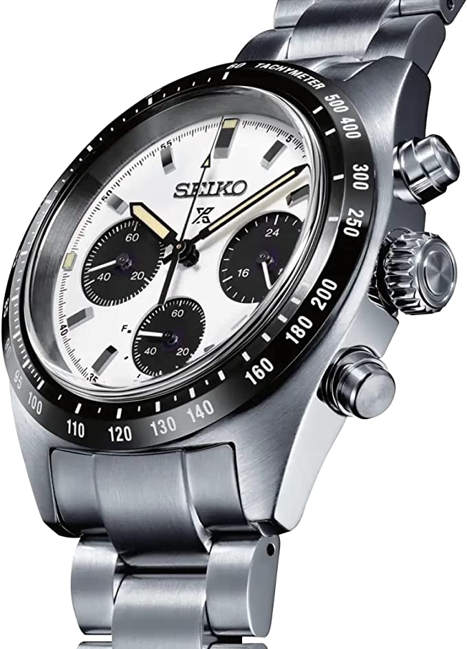 Seiko Prospex Speedtimer Solar Chronograph Sports White Dial Watch SSC813P1